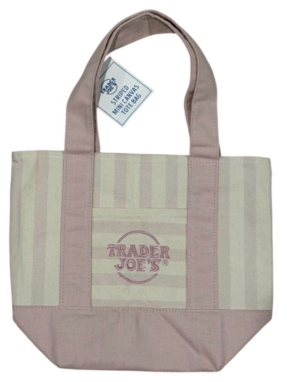 Trader Joe’s striped pink bag 2026. NWT